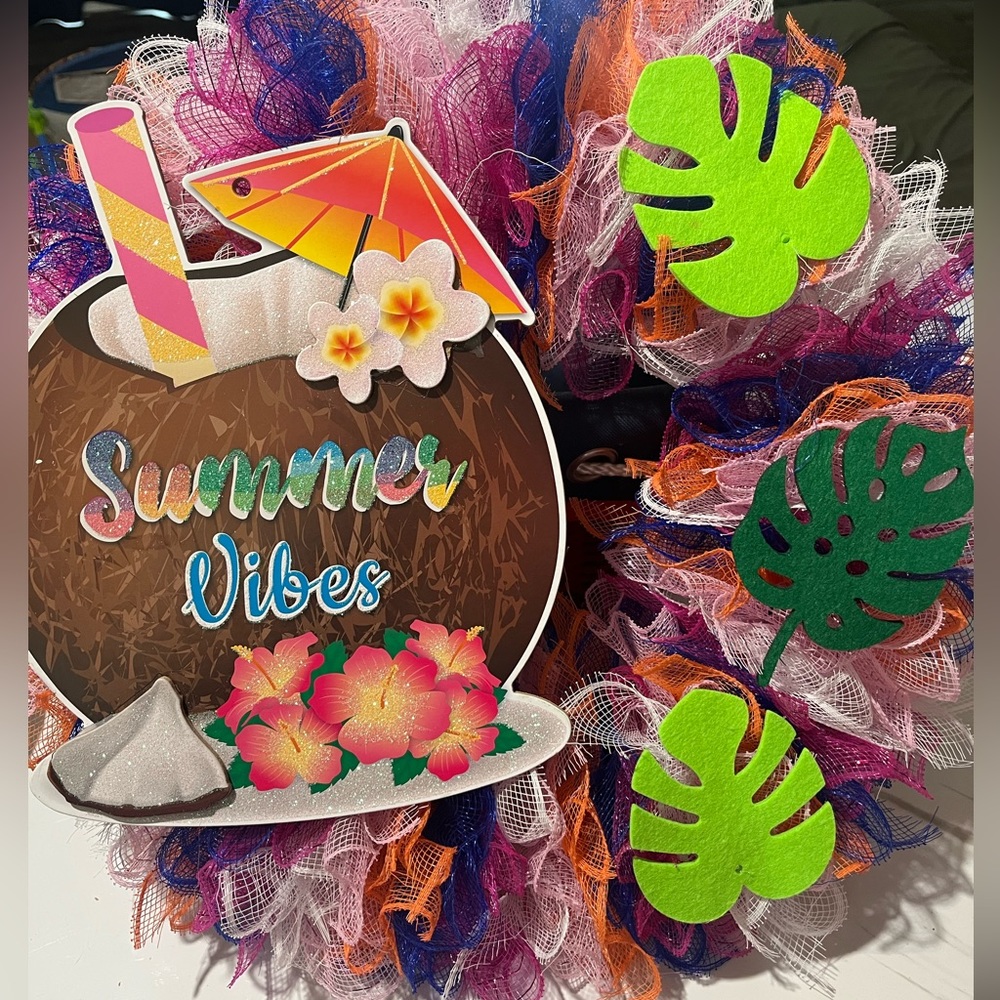 14 inch summertime wreath